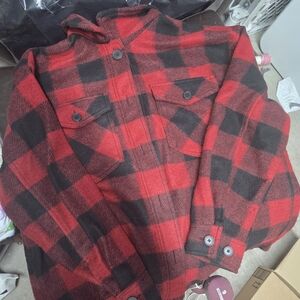 Red and Black Plaid Jacket